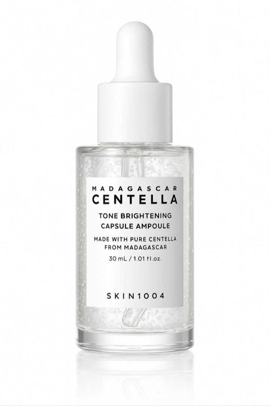 SKIN1004 Madagascar Centella Ampoule Face Serum bottle with dropper for brightening and spot correction